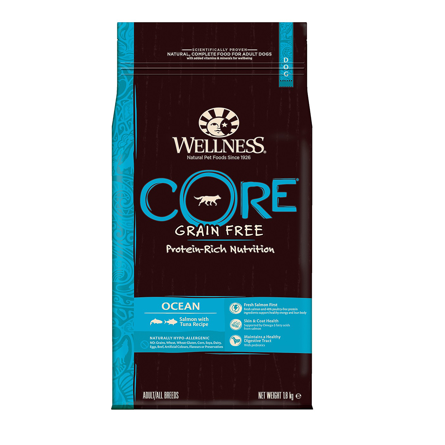 Сухой корм для собак Wellness CORE 1.8 кг лосось, тунец (для домашних, полнорационный) - фото 2