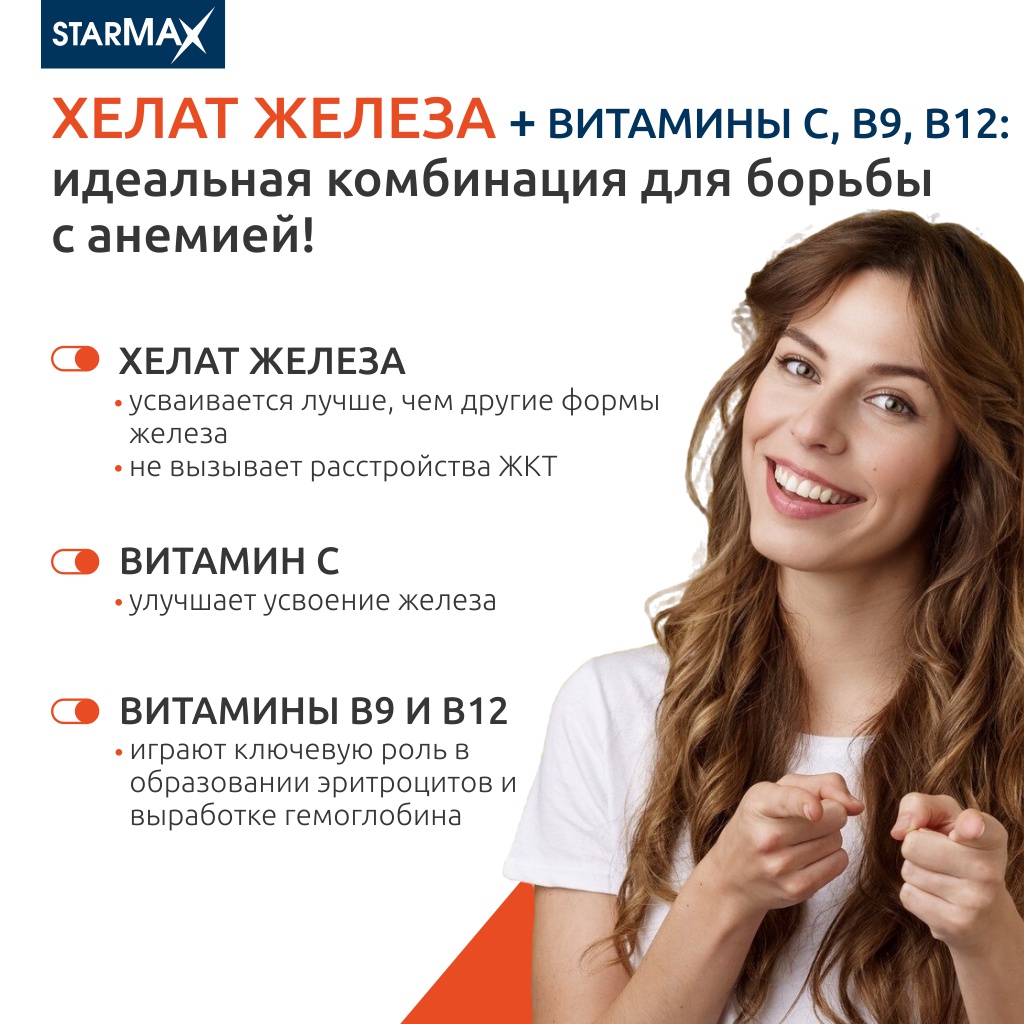 БАД VECTOR-MEDICA Железо липосомальное + Витамины С, В9, В12 436 мг №60 капс. - фото 3