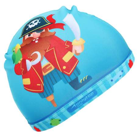 Шапочка для плавания ONLITOP детская «Пират». тканевая. обхват 46-52 см