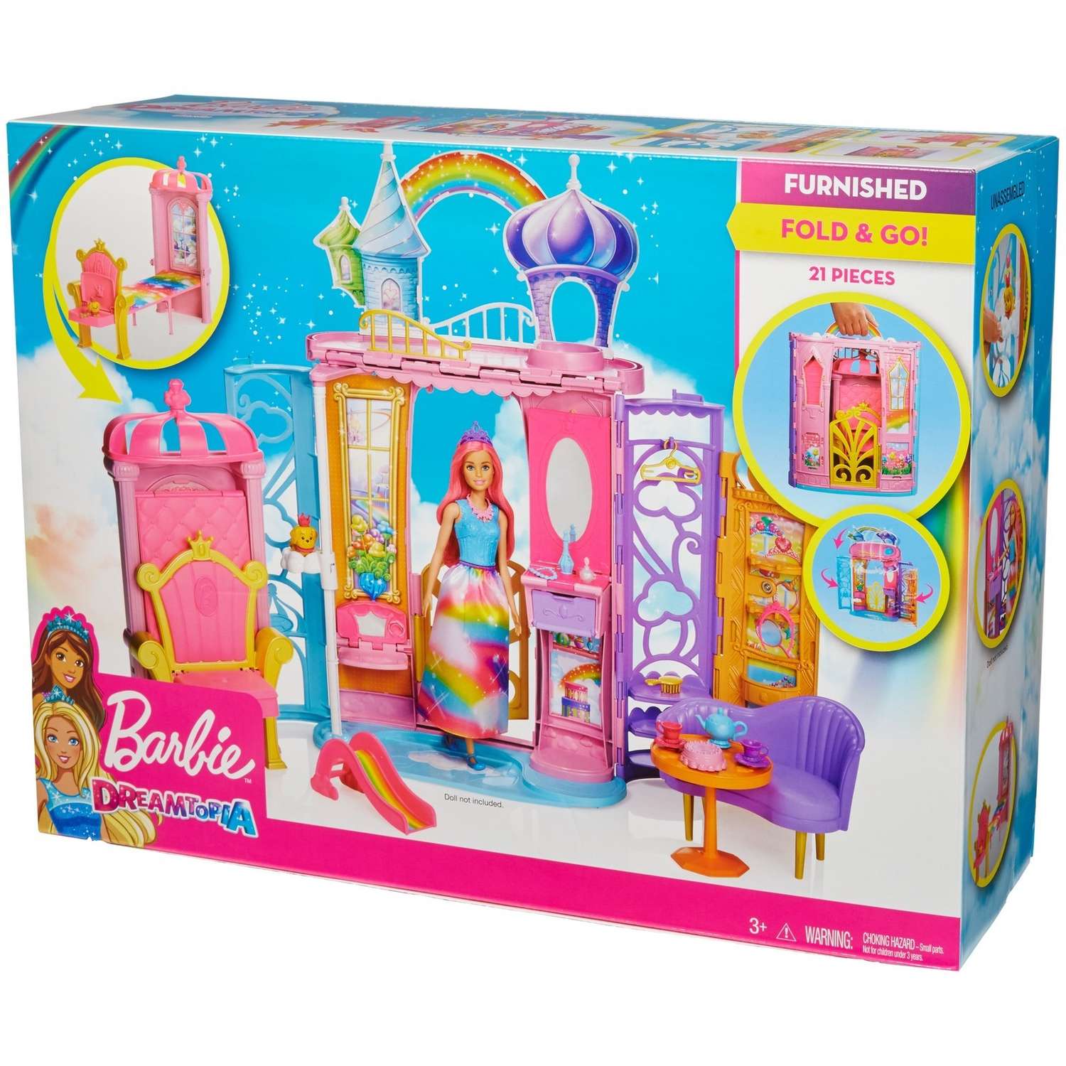 Набор игровой Barbie Переносной радужный дворец FTV98 FTV98 - фото 3