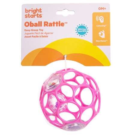 Мяч Bright Starts Oball с погремушкой Розовый 12030BS