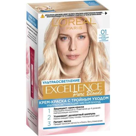 Крем-краска LOREAL Excellence оттенок 01 Суперосветляющий русый натуральный