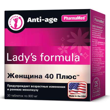 Комплекс витаминов Ladys formula Женщина 40+ усиленная формула 30капсул