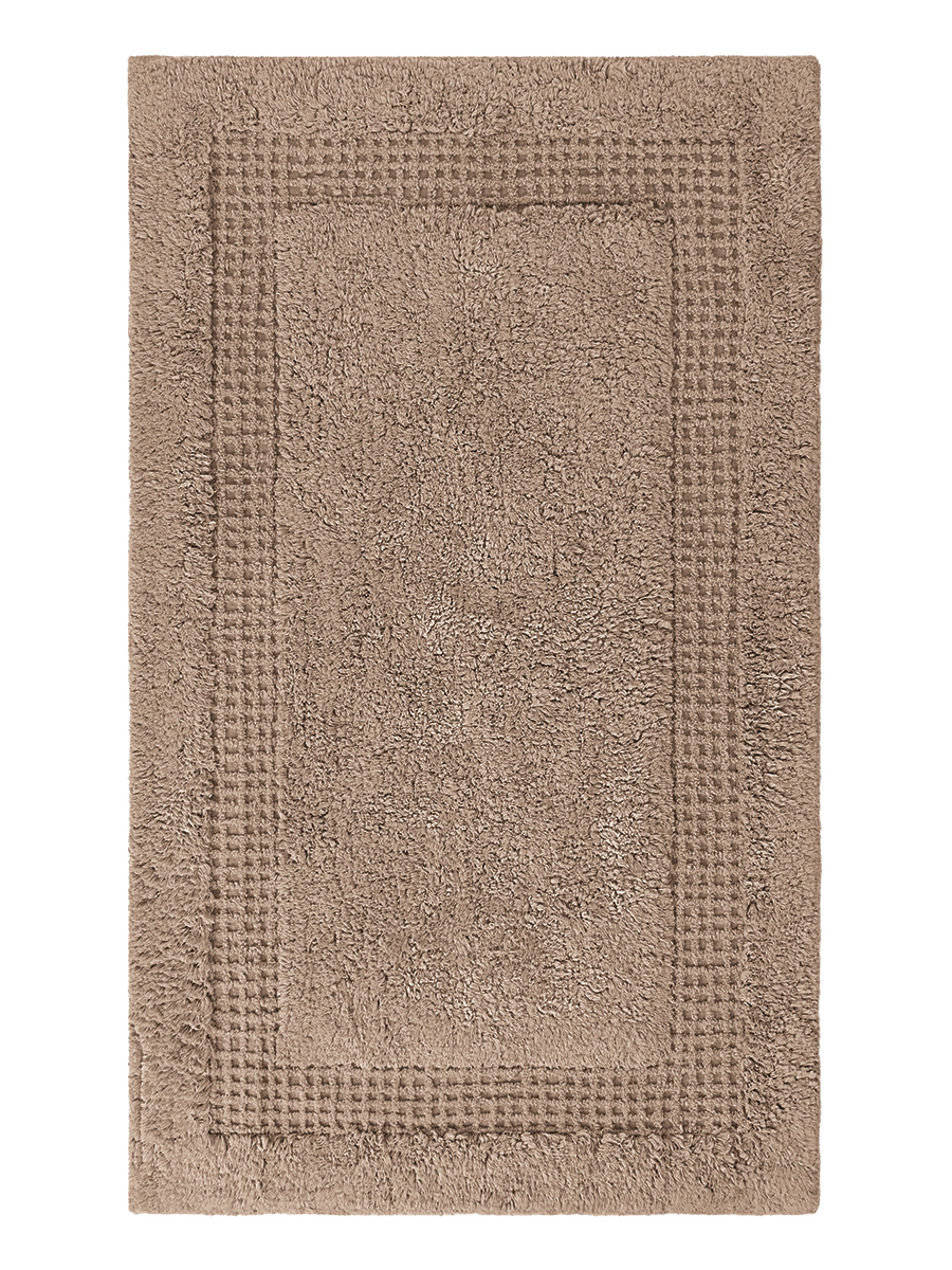 Коврик комнатный для ванной DeNASTIA 60x100 см 100% хлопок бежевый M111326 - фото 3