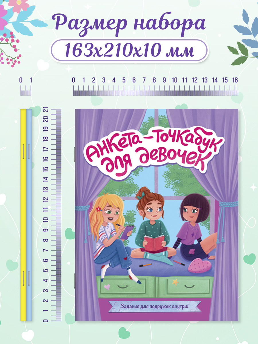 Анкета Проф-Пресс точкабук для девочек. Набор из 2 шт. по 32 стр. Аниме+весёлые девчонки - фото 6