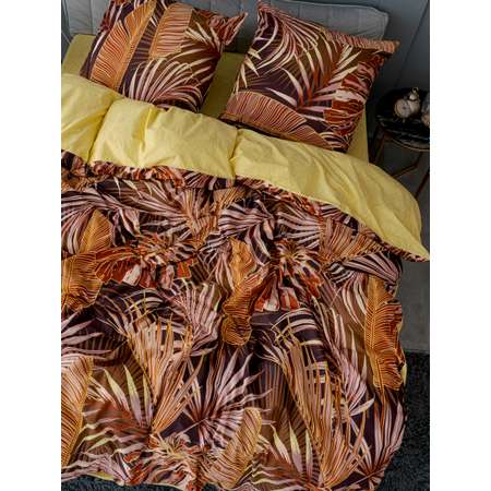 Комплект постельного белья PAVLine Джунгли коричневый поплин 2.0 спальный