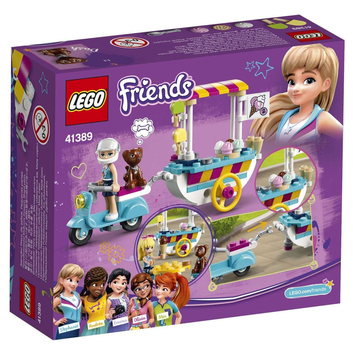 Конструктор LEGO Friends Тележка с мороженым 41389 - фото 3