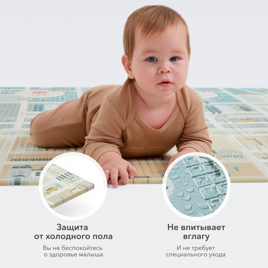 Складной коврик детский Happy Baby Soft Floor - фото 6