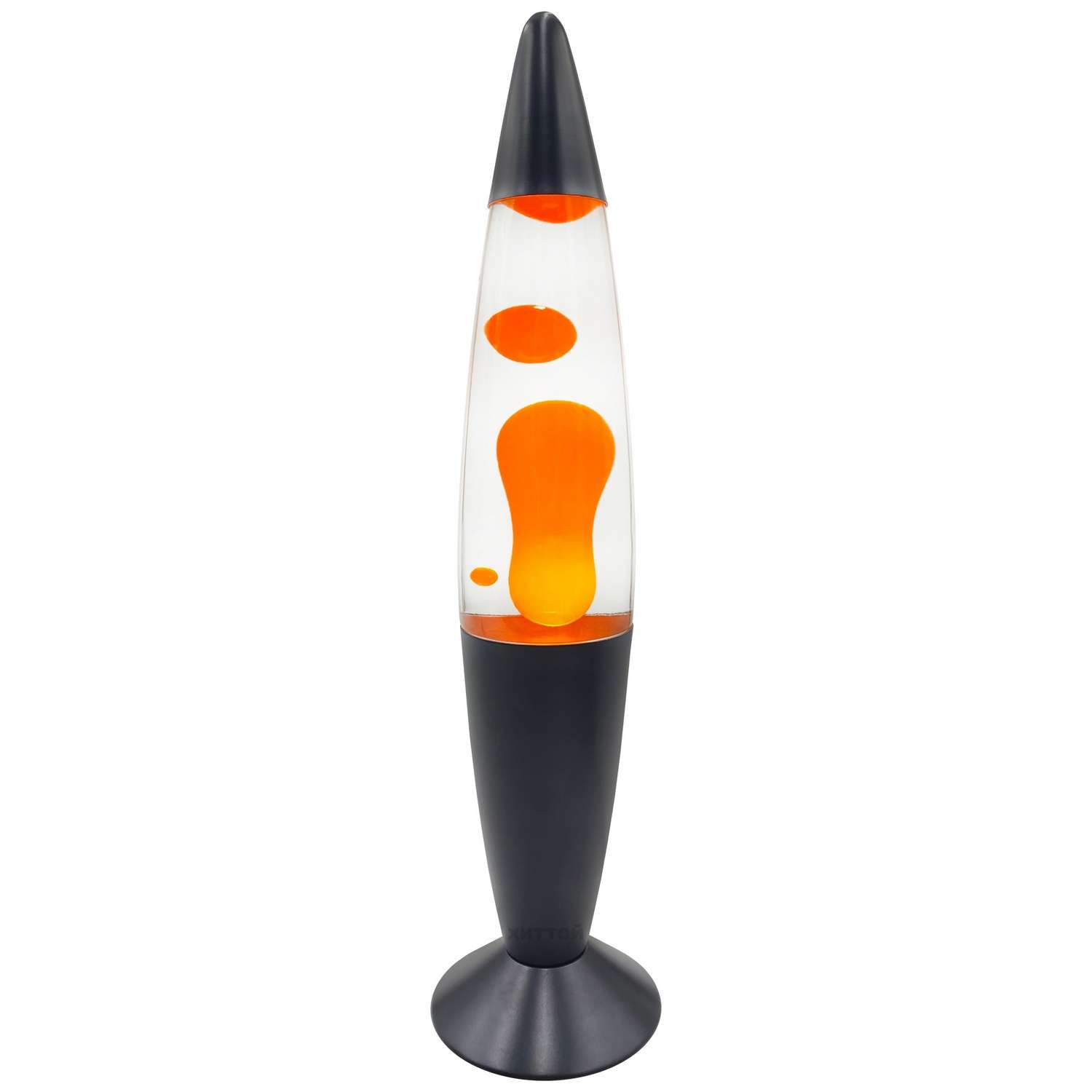 Светильник HitToy Лава-лампа 41 см Black прозрачная оранжевая - фото 1