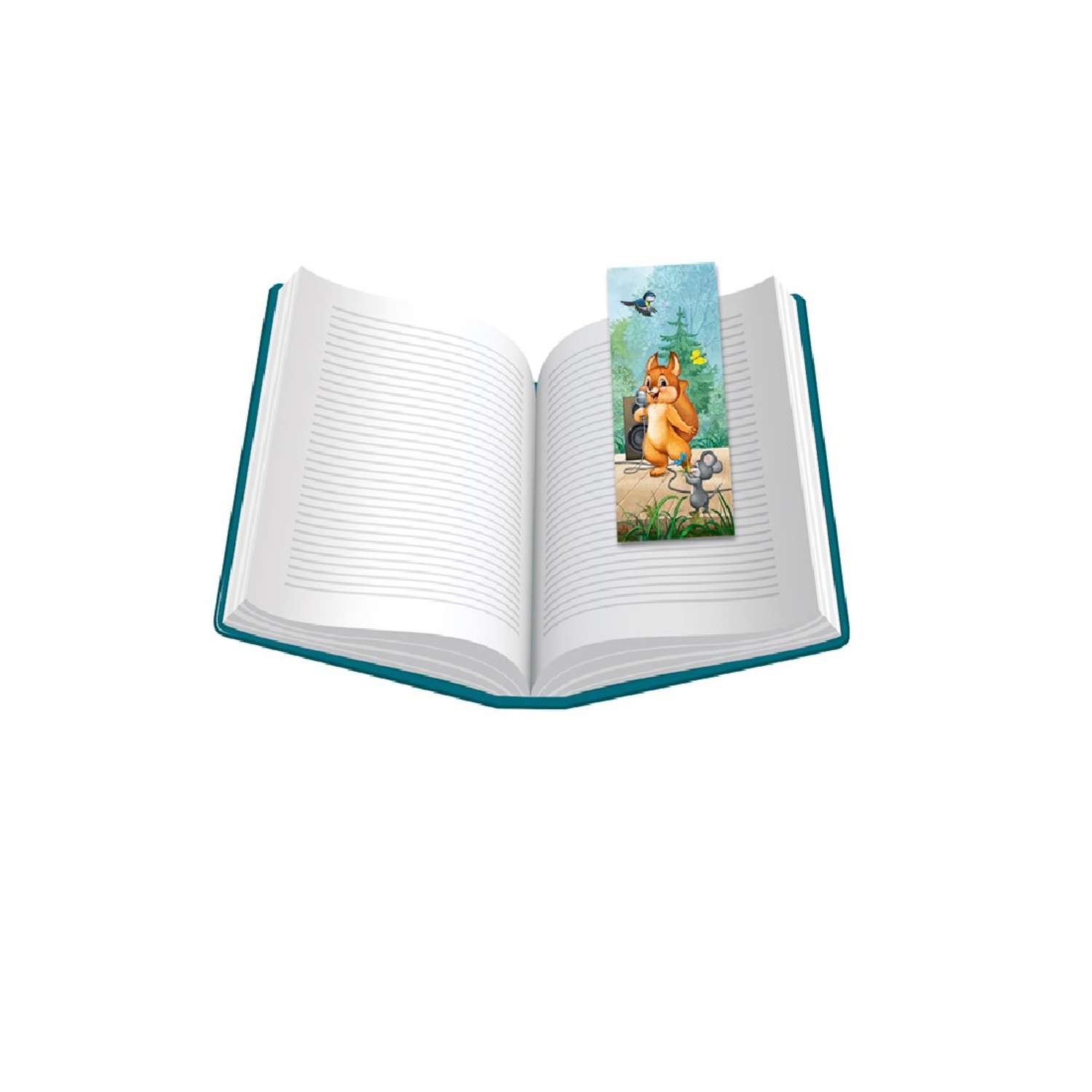 Закладки картонные Империя поздравлений для учебников тетрадей книг со зверьками ретро коллекция 5 шт - фото 2