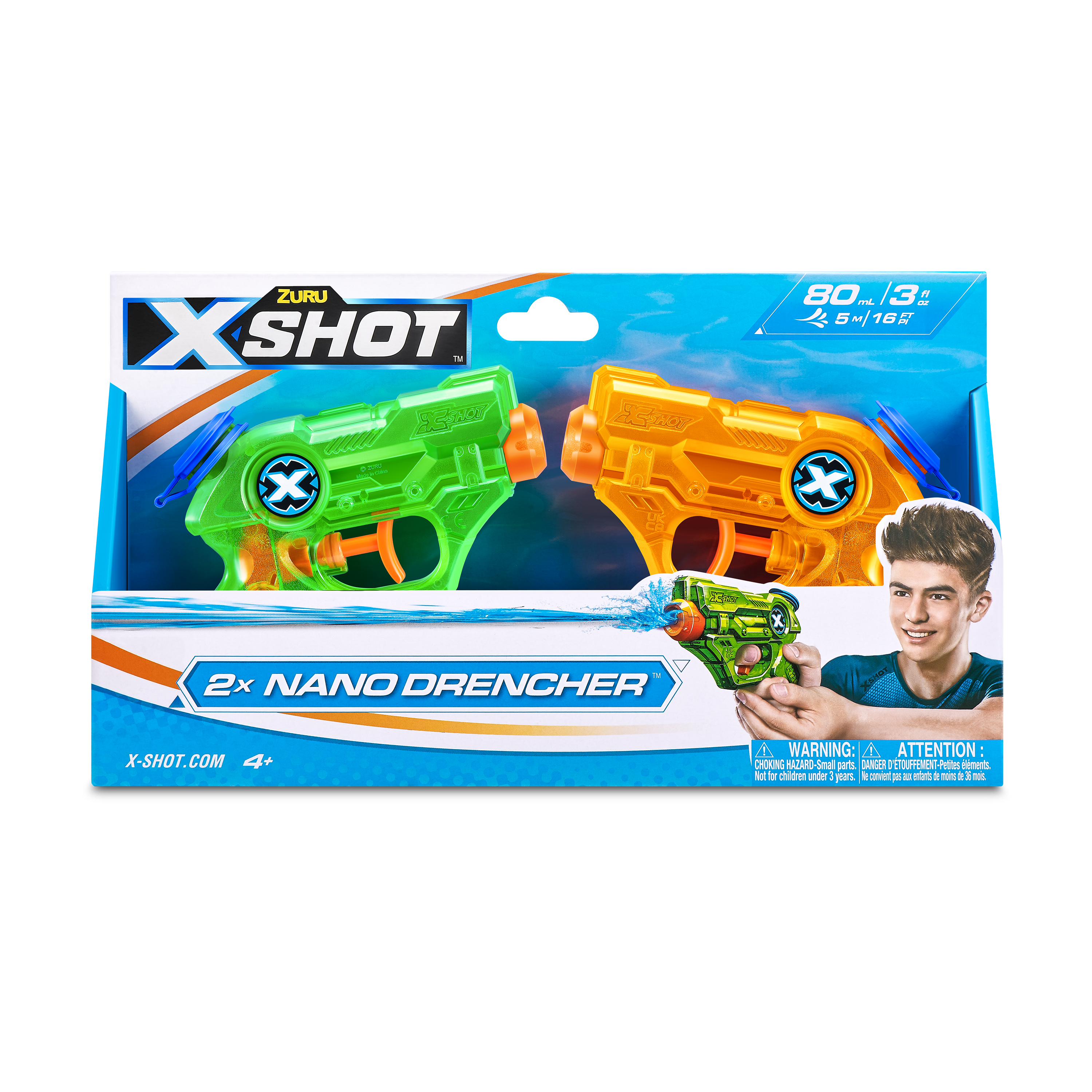 Бластер водный Zuru X-SHOT  Water Nano Drencher 2 штуки в наборе - фото 1