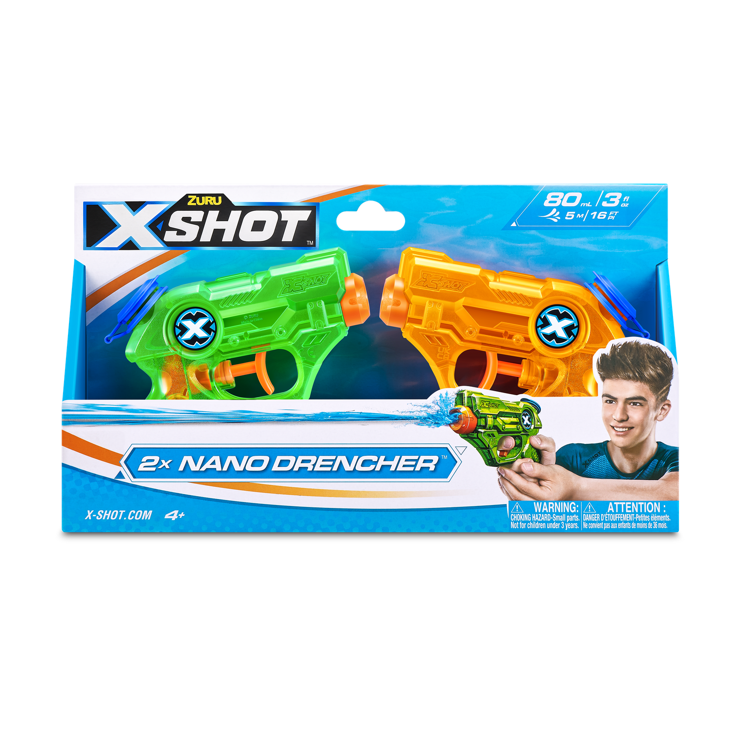 Бластер водный Zuru X-SHOT  Water Nano Drencher 2 штуки в наборе - фото 1