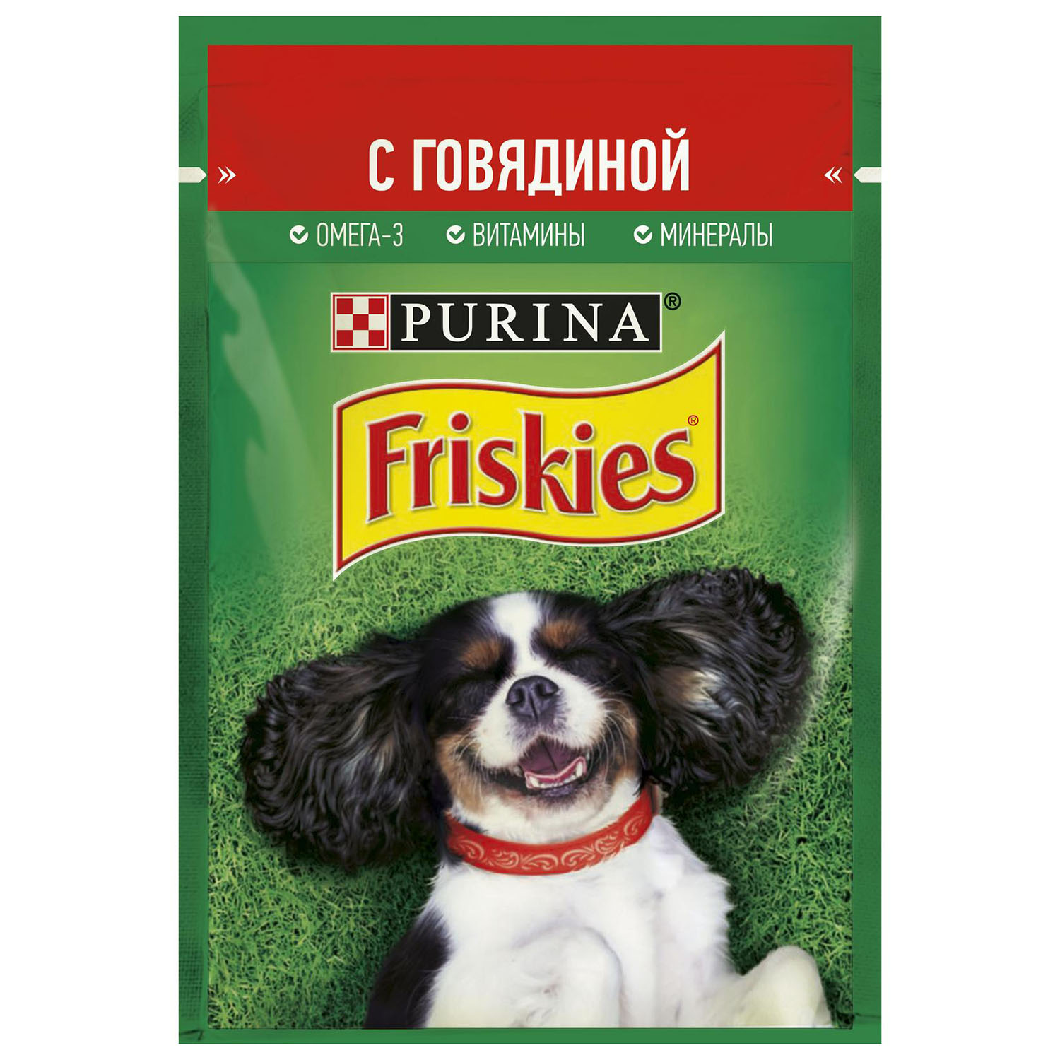 Влажный корм для собак Friskies 0.085 кг говядина (полнорационный) - фото 1