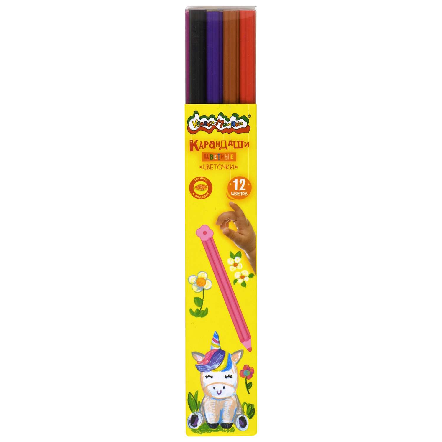 Набор цветных карандашей Каляка-Маляка Цветочки 12цветов КПКМ12-Ц - фото 2