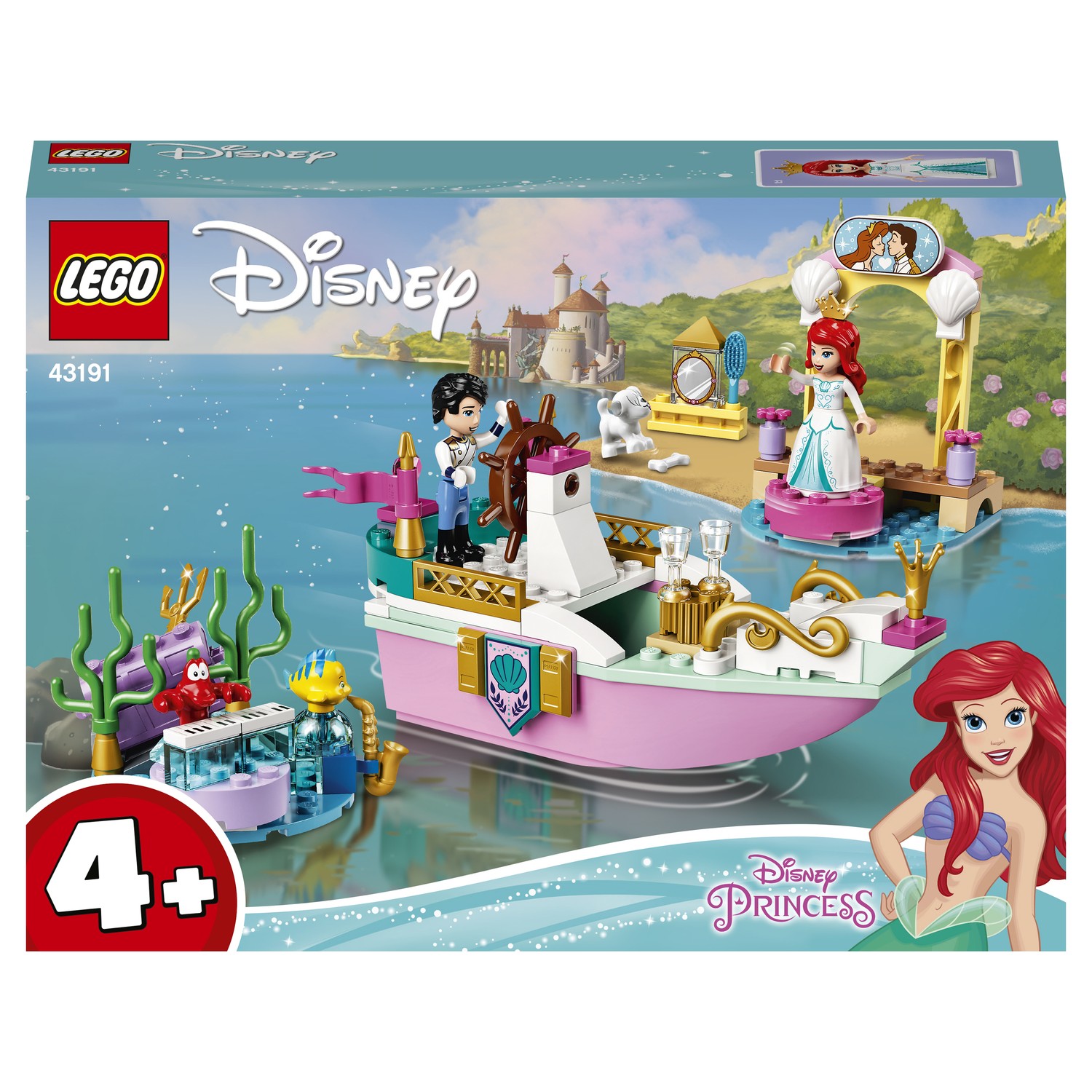 Конструктор LEGO Disney Princess Праздничный корабль Ариэль 43191 купить по  цене 1699 ₽ в интернет-магазине Детский мир