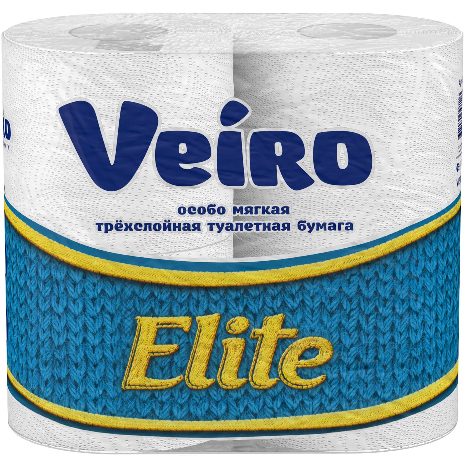 Туалетная бумага Veiro Elite 3 слоя /4 рулона Белая без аромата - фото 1