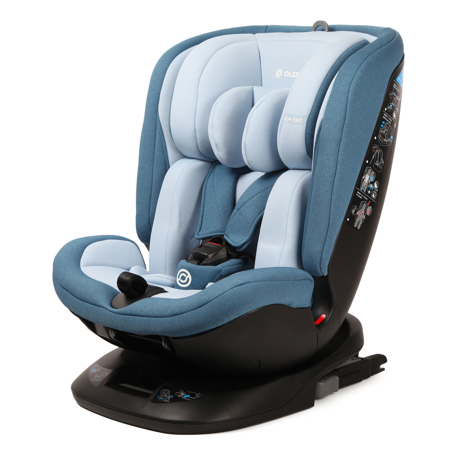 Автокресло Olsson Grow Fast Denim Isofix 0+/1/2/3 (0-36 кг) - фото 1