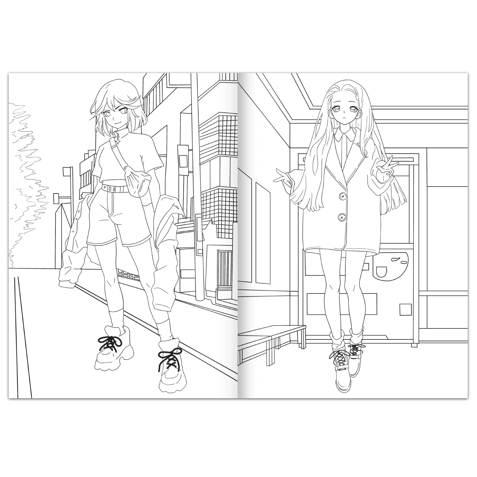 Раскраска Буква-ленд аниме «На улицах Токио»16 стр - фото 3