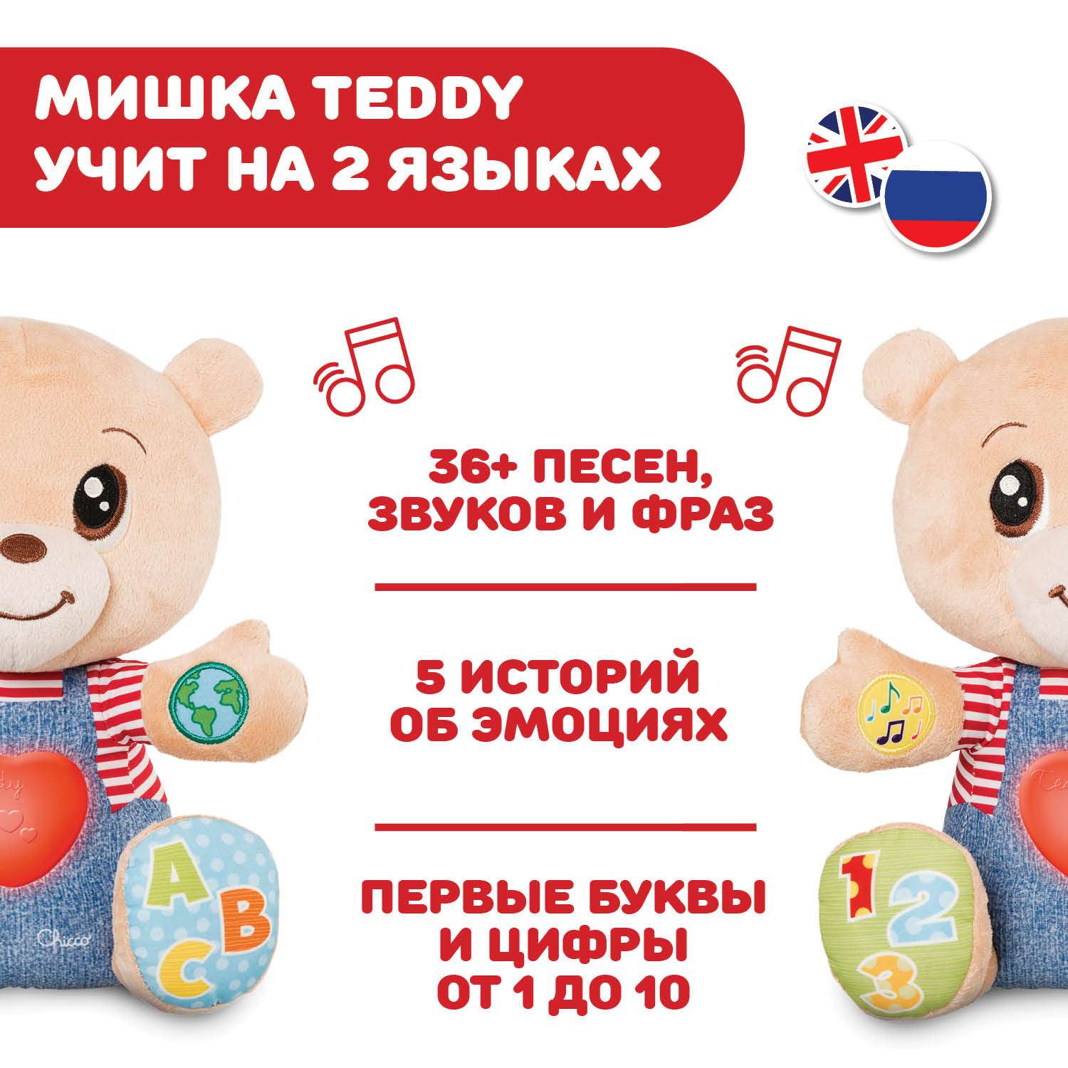 Игрушка Chicco Teddy Emotion Мишка говорящий - фото 5