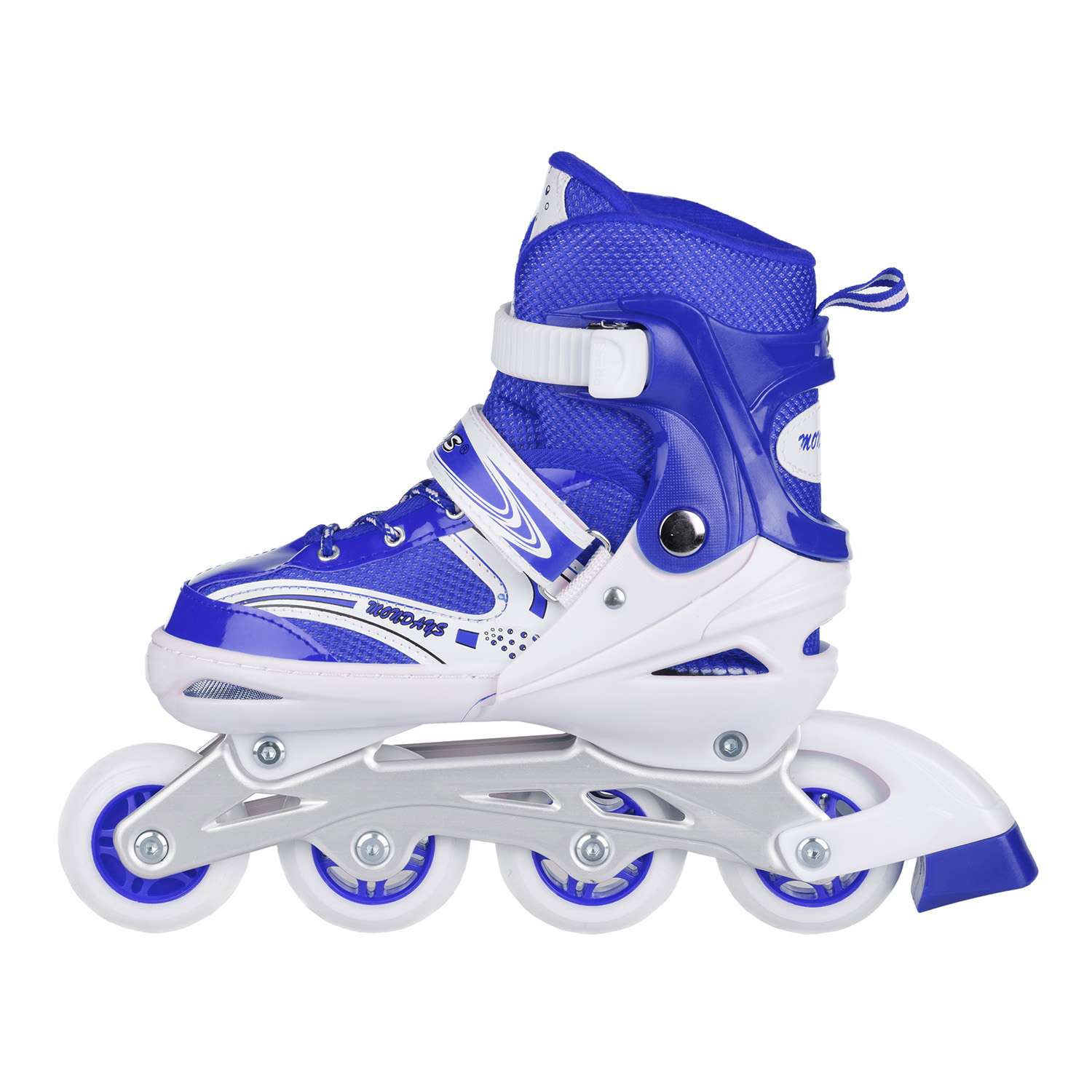 Роликовые коньки BABY STYLE синие раздвижные размер с 28 по 31S светящиеся колеса - фото 7