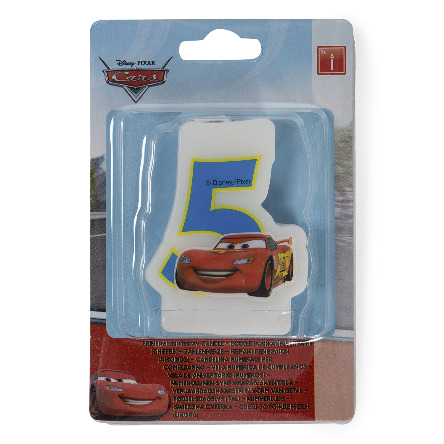 Праздничная свеча Cars Party Favors Цифра 5 - фото 3