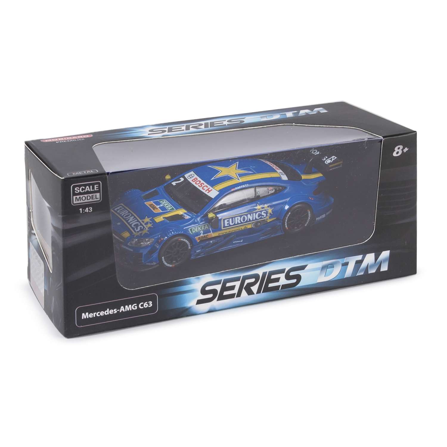 Машина Mobicaro Mercedes-AMG C63 DTM 1:43 синяя 444999(A) - фото 3