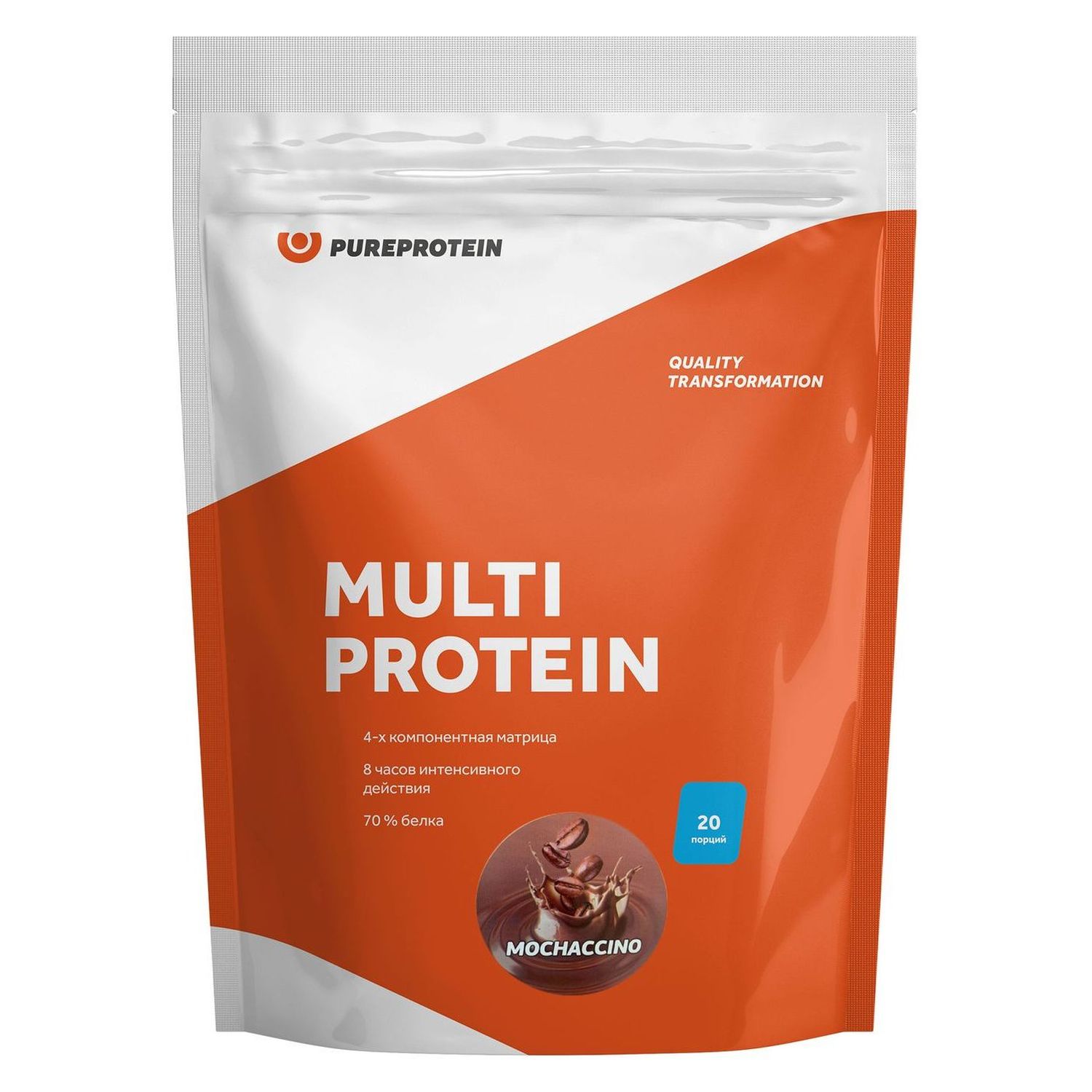 Специализированный пищевой продукт PUREPROTEIN Протеин мультикомпонентный мокаччино 600г - фото 1