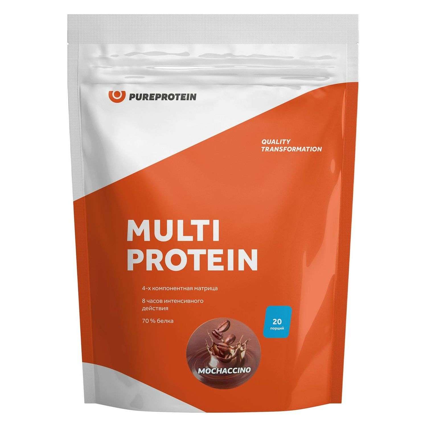 Специализированный пищевой продукт PUREPROTEIN Протеин мультикомпонентный мокаччино 600г - фото 1
