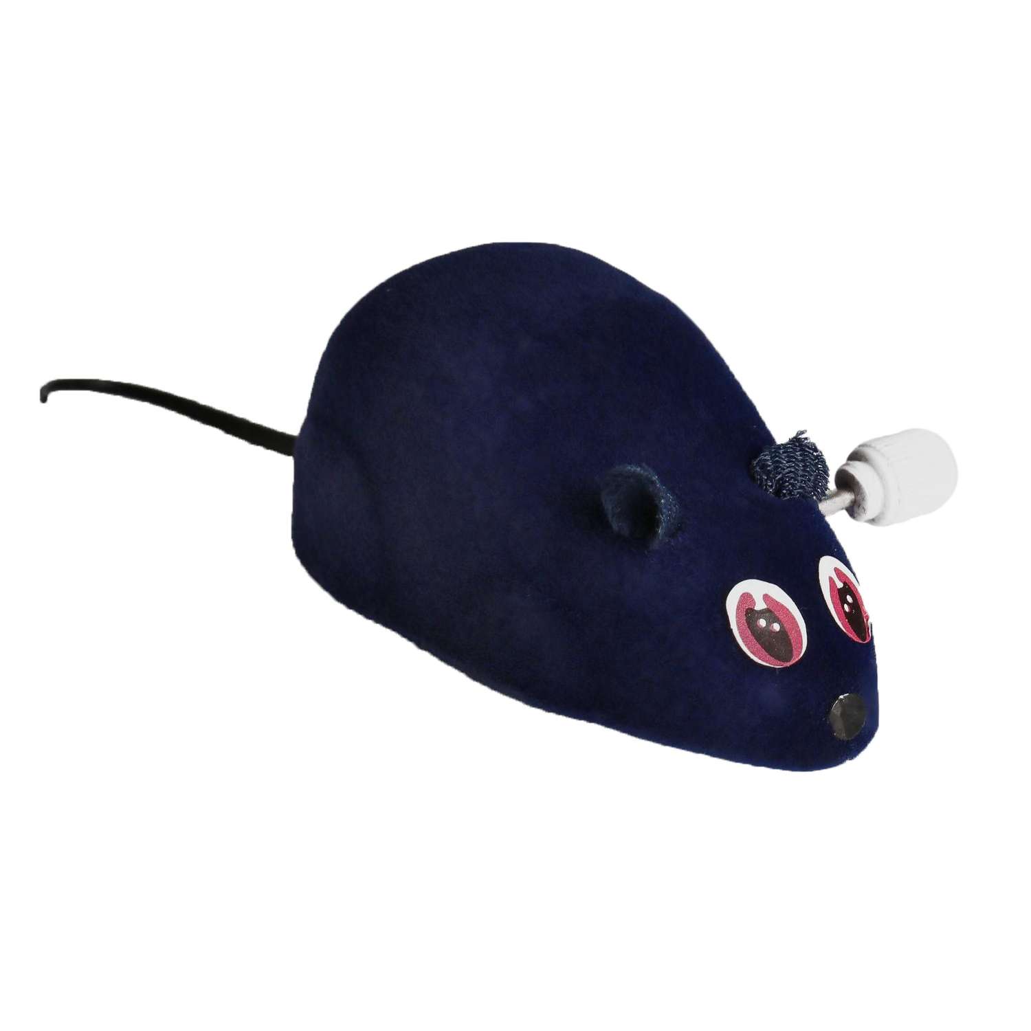 Мышь заводная Пижон 7 см синяя - фото 1