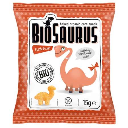 Снеки Biosaurus органические кукурузные со вкусом кетчупа 15г