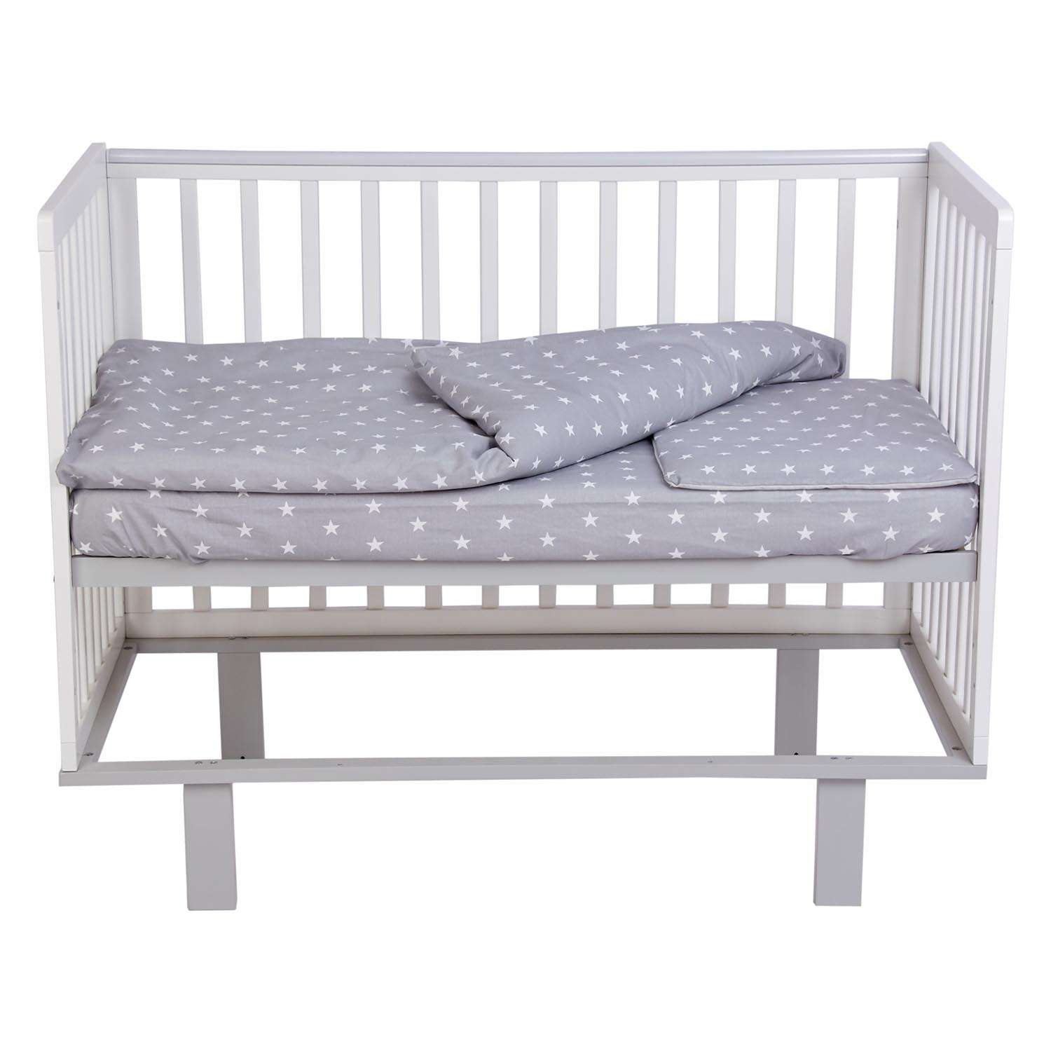 Детская кроватка Polini kids прямоугольная, (серый, белый) - фото 33