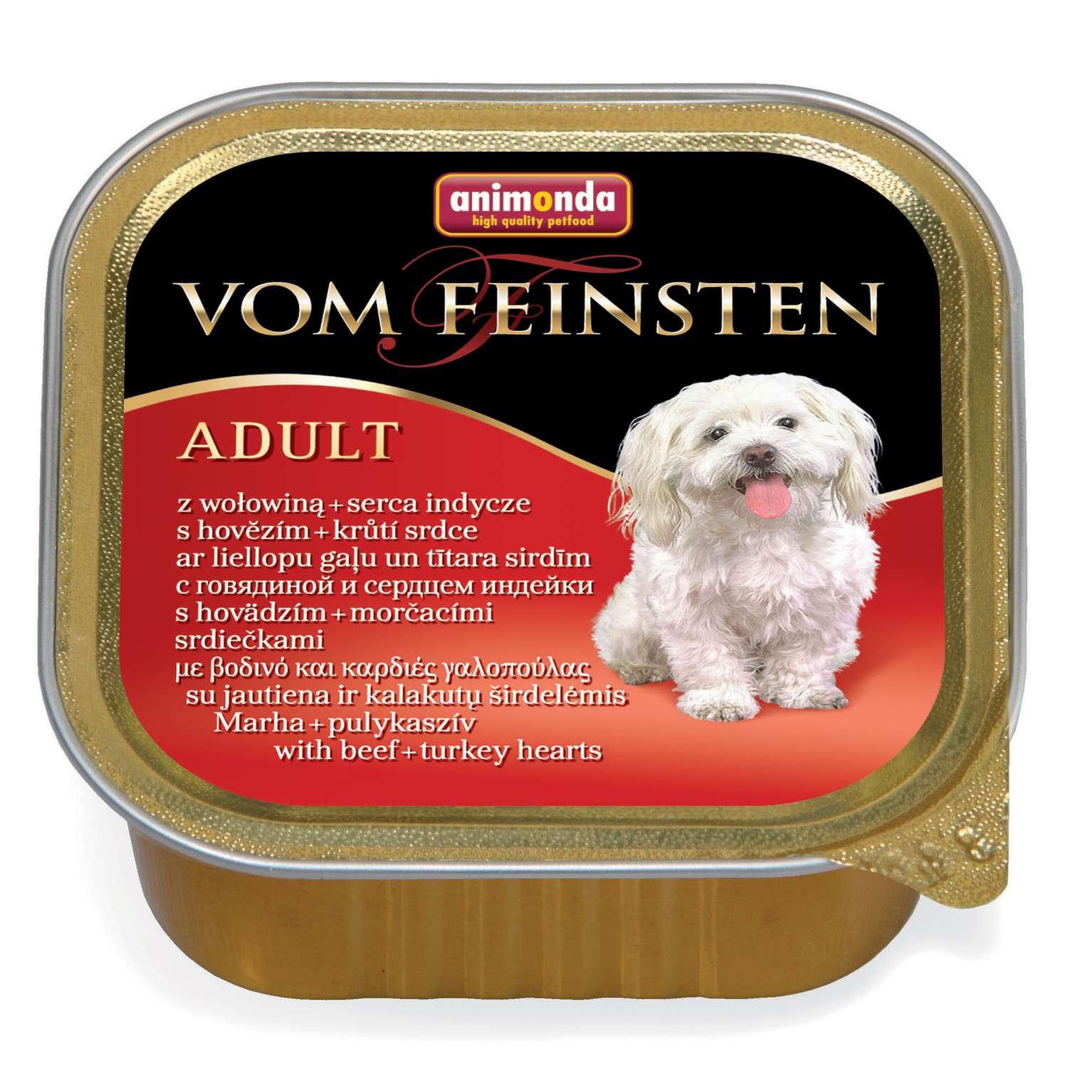 Корм для собак ANIMONDA 150г Vom Feinsten Classic говядиной и сердцем индейки консервированный - фото 1