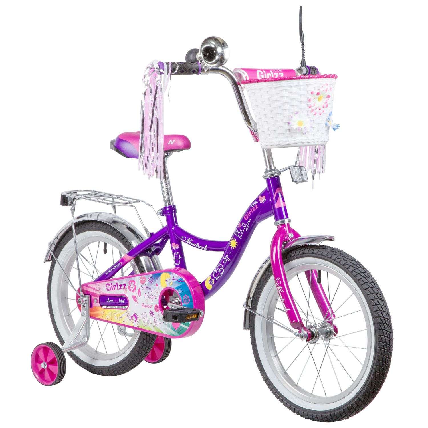 Велосипед 16 фиолетовый NOVATRACK LITTLE GIRLZZ - фото 1