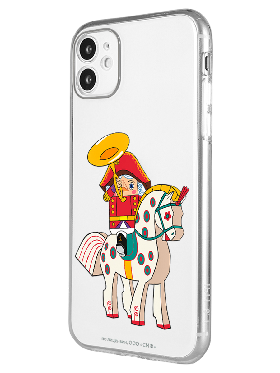 Силиконовый чехол Mcover для смартфона Apple iPhone 11 Союзмультфильм На коне - фото 1