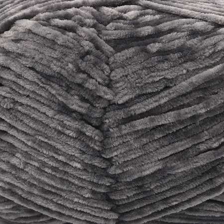 Пряжа для вязания YarnArt Velour 100 г 170 м микрополиэстер мягкая велюровая 5 мотков 858 серый