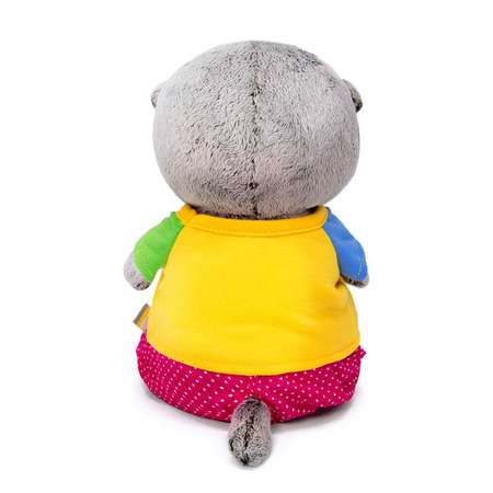Мягкая игрушка BUDI BASA Кот Басик BABY в футболке со смайликом 20 см BB06303