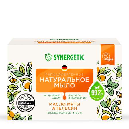 Мыло Synergetic масло мяты-апельсин 90г