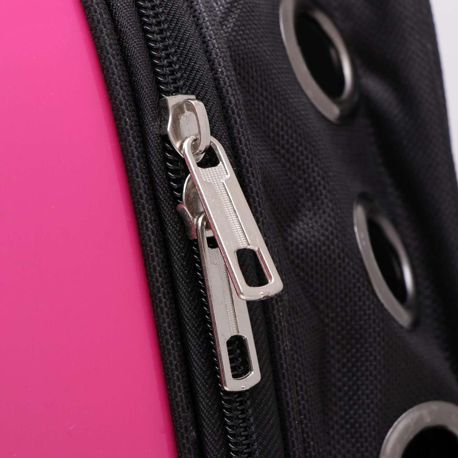 Рюкзак для переноски животных Пижон с окном для обзора и светоотражающей полосой 32х26х44 см розовый - фото 6