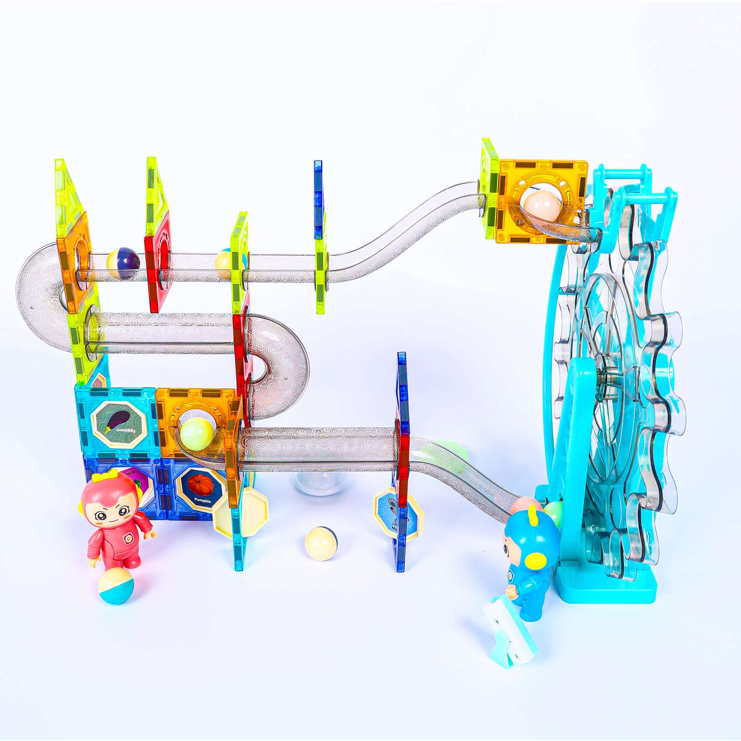 Магнитный конструктор Play Cool детский светящийся развивающий 80 деталей - фото 11