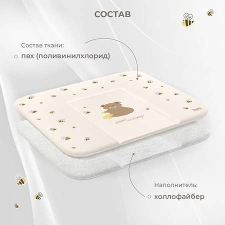 Матрас для пеленания Nuovita Honey Bear 75х72см Ваниль