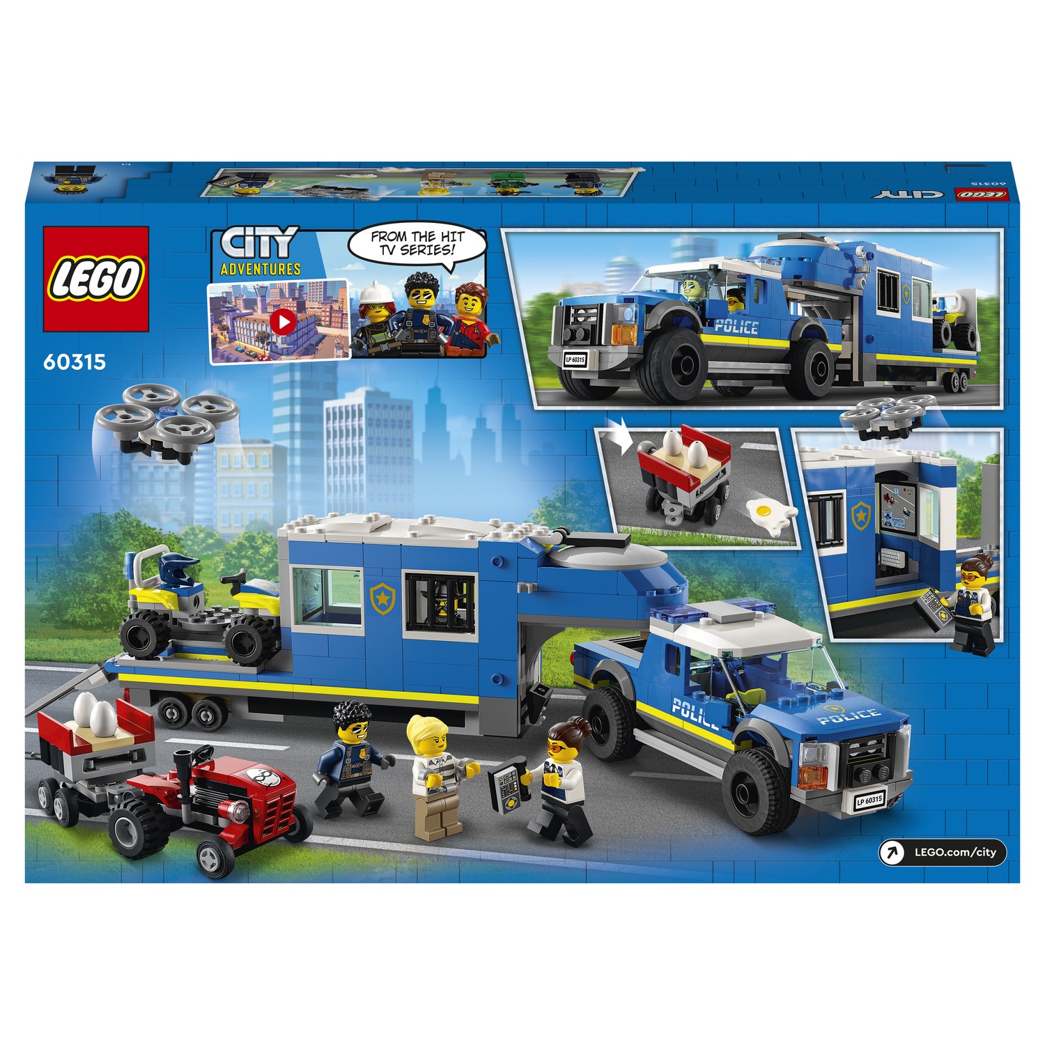 Конструктор LEGO City Police Полицейский мобильный командный трейлер 60315  купить по цене 3799 ₽ в интернет-магазине Детский мир