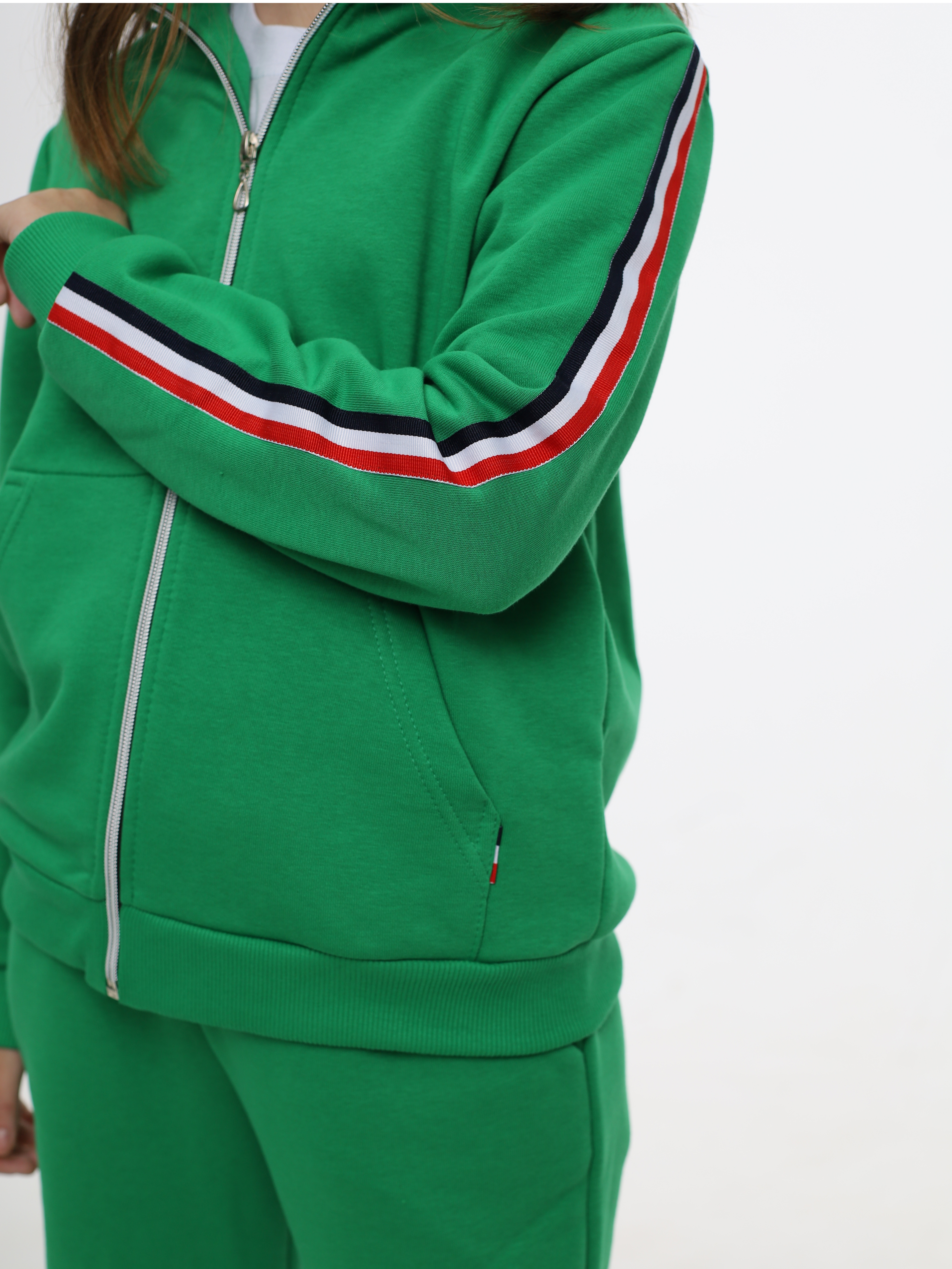 Спортивный костюм Агапэ 8011-1_зелёный лампас - фото 7