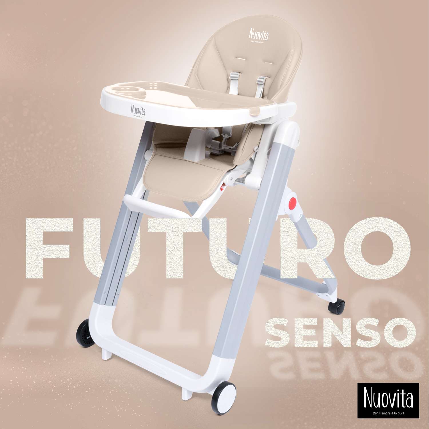 Стульчик для кормления Nuovita Futuro Senso Bianco Песочный - фото 2