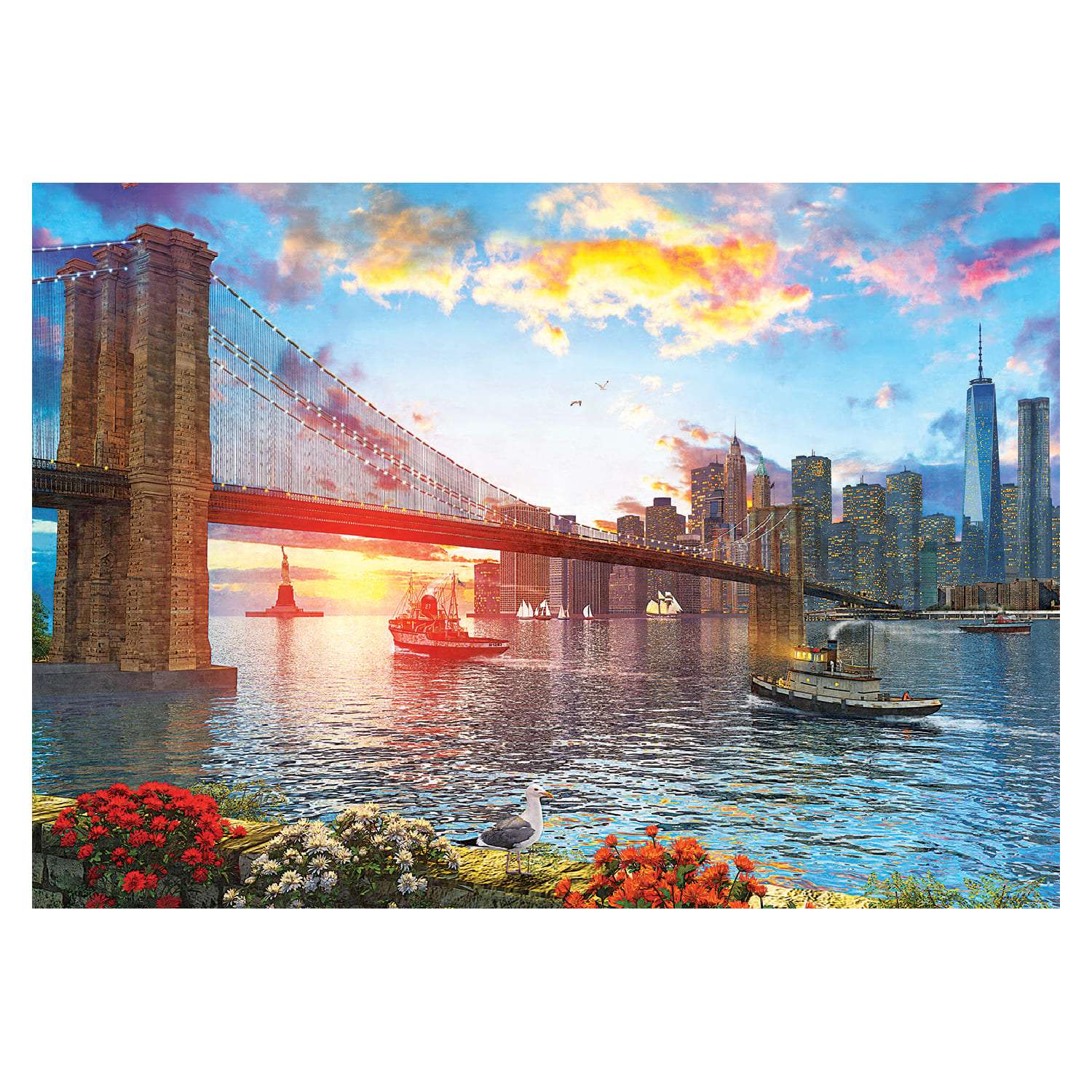 Пазл 1000 деталей ART PUZZLE Закат над Нью-Йорком - фото 2