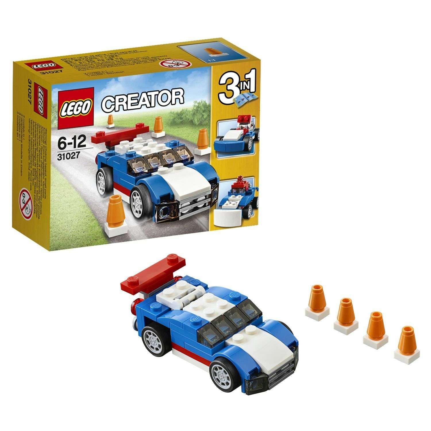 Конструктор LEGO Creator Синий гоночный автомобиль (31027) - фото 1