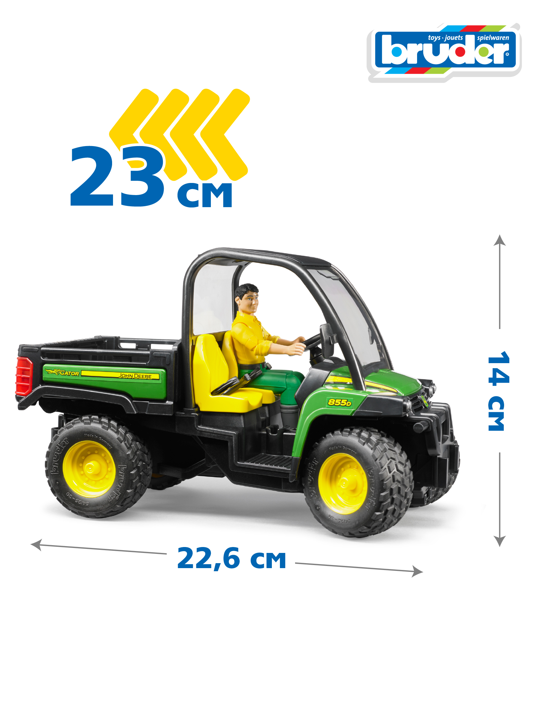 Самосвал Bruder John Deere 1:16 без механизмов 02-490 - фото 2