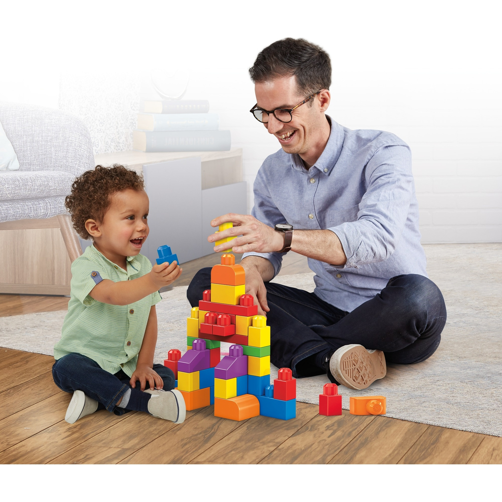 Конструктор Mega Bloks First Builders 60деталей Голубой DCH55 - фото 32