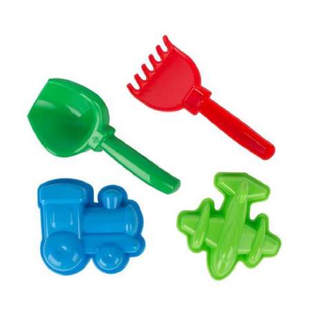 Набор игрушек для песочницы Спектp 4 предмета совок грабли формы