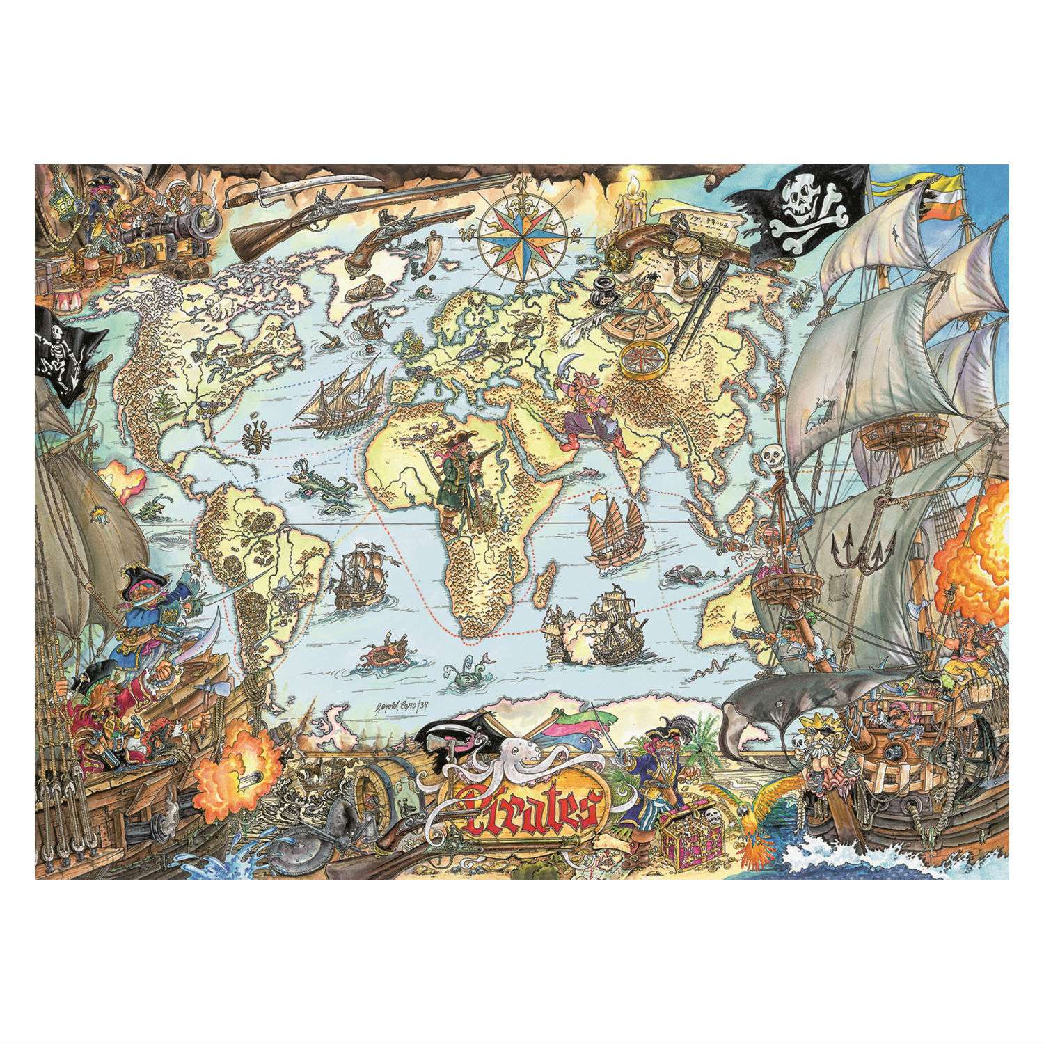 Пазл Ravensburger Пиратская карта XXL 200 шт - фото 1