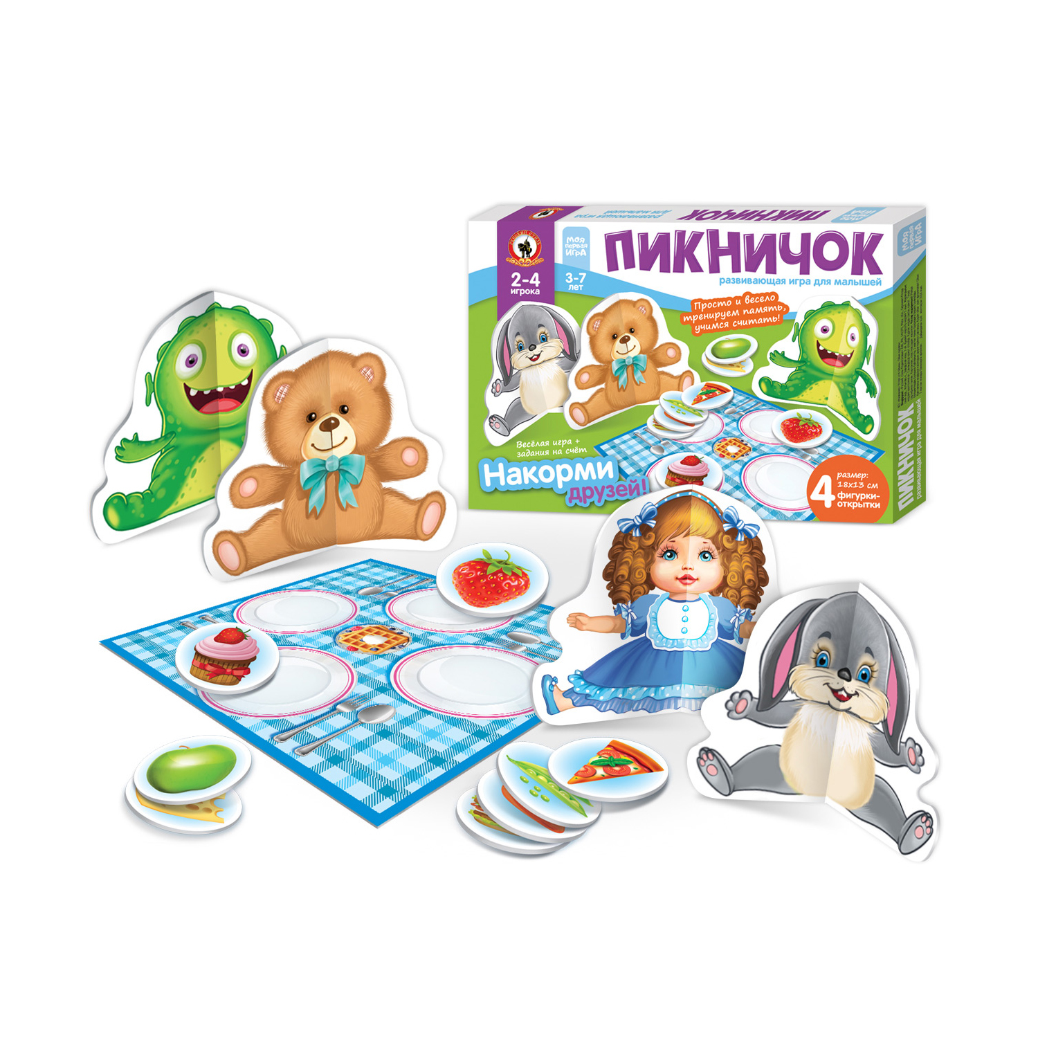 Игра настольная Русский стиль с объемными фигурками «Пикничок»